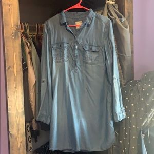 Jean colored T shirt dress
